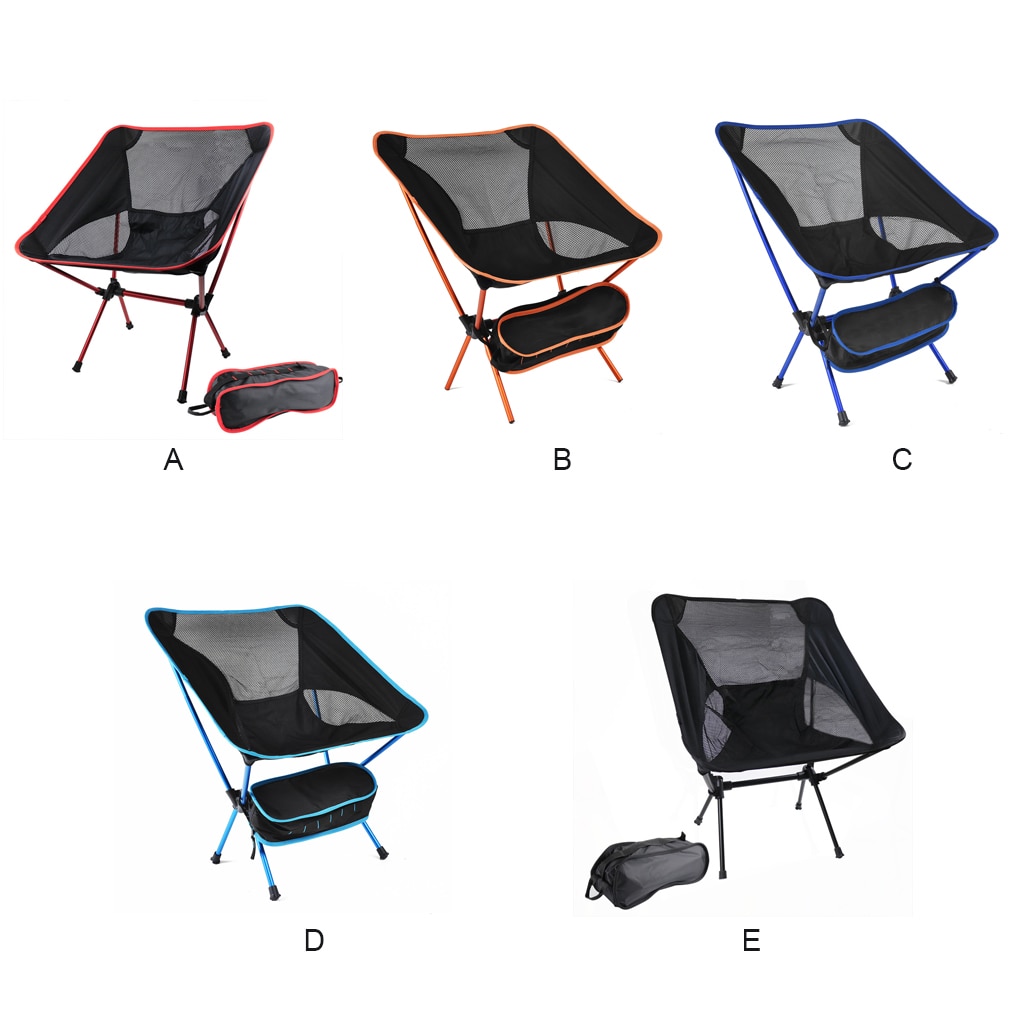 접이식 의자 및 보관 가방, 알루미늄 튼튼한 접이식 의자, 통기성 메쉬 낚시 캠핑 의자, 진한 파란색